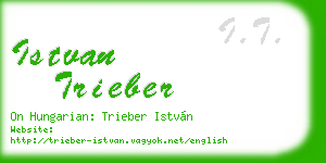 istvan trieber business card