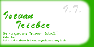 istvan trieber business card